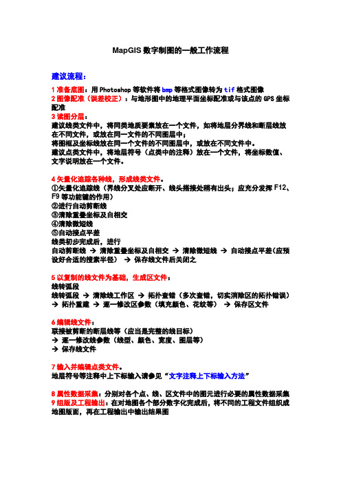 mapgis数字制图的一般工作流程.doc