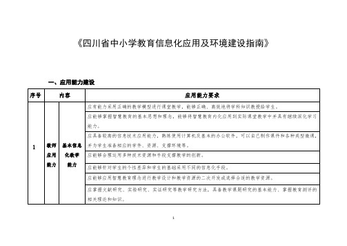 四川省中小学教育信息化应用及环境建设指南