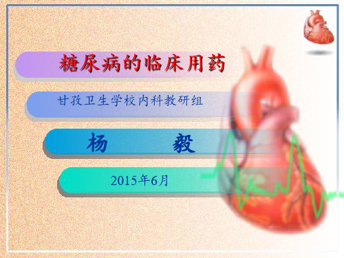 糖尿病的临床用药ppt课件