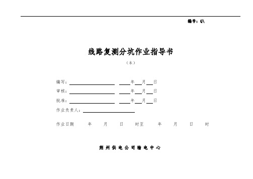 线路复测分坑作业指导书