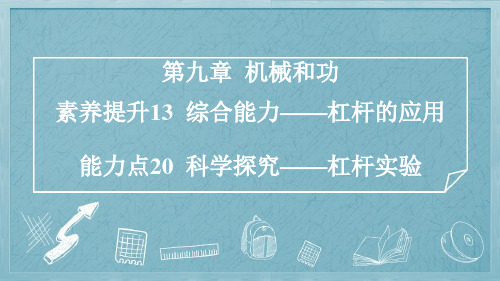 2025年北师大版八年级下册物理第九章机械和功 杠杆的应用-能力点20 科学探究——杠杆实验