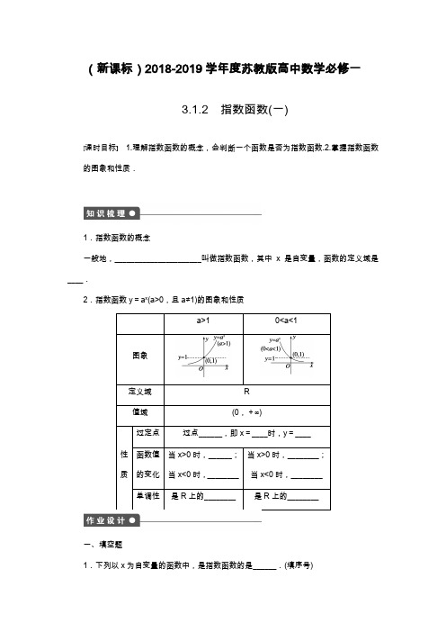 2019—2020年苏教版高中数学必修一《指数函数》课时练习及解析.docx