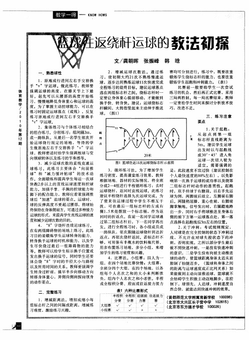 篮球往返绕杆运球的教法初探