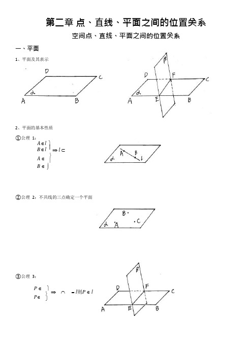 高中数学必修2《点、直线、平面之间的位置关系》知识点(可编辑修改word版)