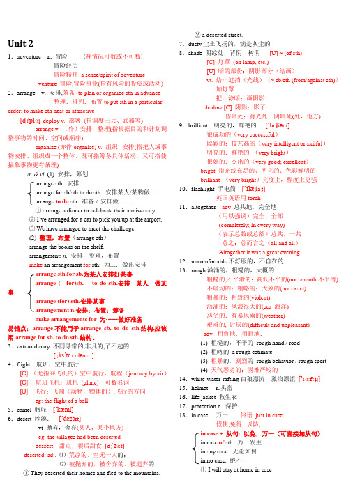 苏教-高中牛津译林版教材词汇全解模块二