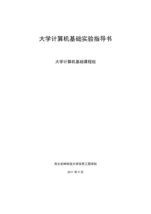 大学计算机基础实验指导书(11版)