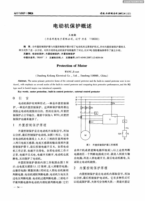 电动机保护概述