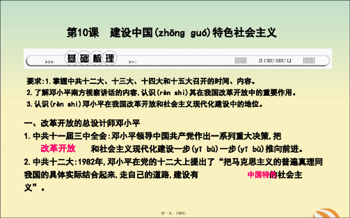 2019春七年级历史下册第三单元建设有中国特色社会主义第10课建设中国特色社会主义课件鲁教版五四制2