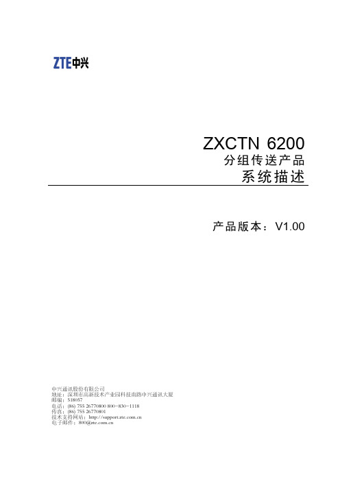 ZXCTN_6200_系统描述V1.00_CN