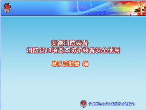 4消防装备——消防员十八项基本防护装备的安全使用ppt课件