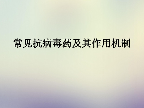 常见抗病毒药及其作用机制