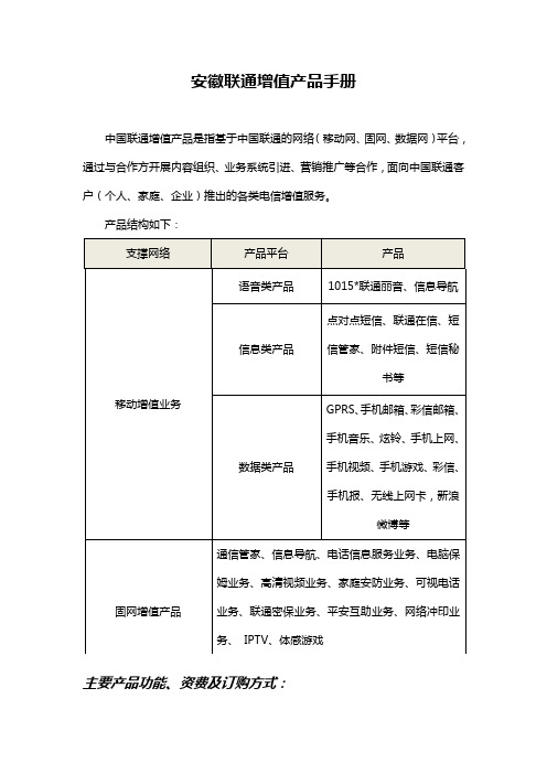 重点增值业务