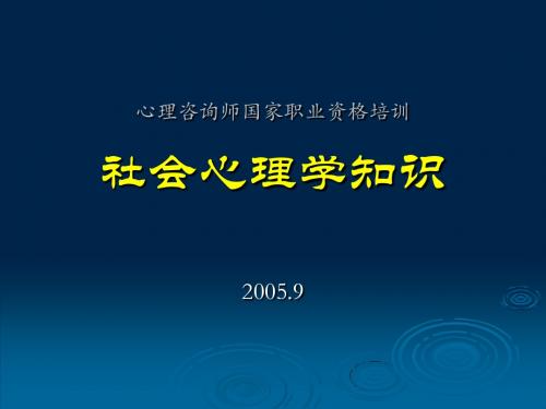 社会心理学知识(2005版)