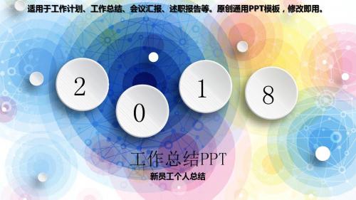 2018-新员工个人总结-11【实用模版范文PPT】