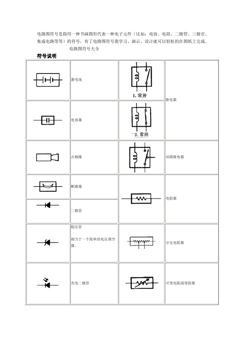 电路图符号大全