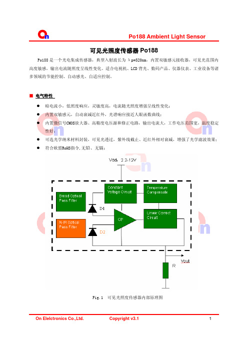 可见光照度传感器Po188