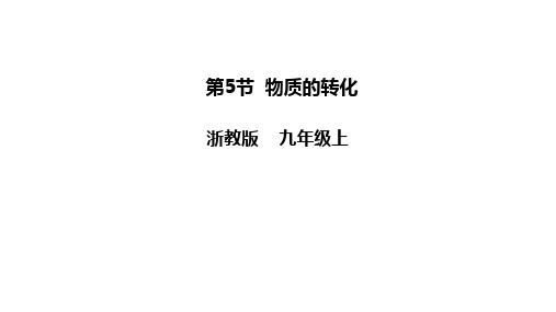 2.5物质的转化课件浙教版九年级上册科学(1)