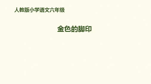 六年级上册语文课件24.金色的脚印｜人教新课标 (共42张PPT)