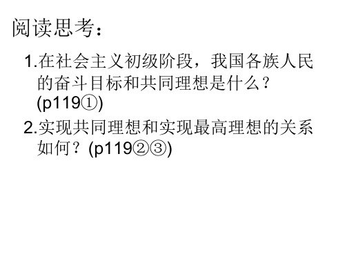 九年级政治谈社会理想树坚定信念(PPT)5-2