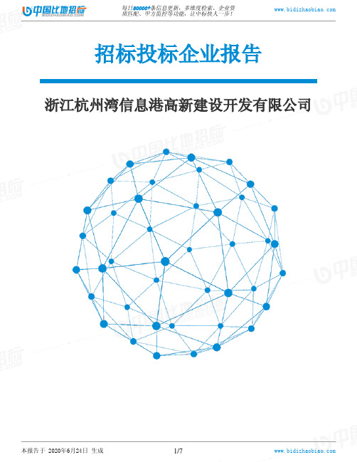 浙江杭州湾信息港高新建设开发有限公司-招投标数据分析报告