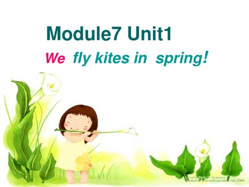 外研版三年级下册Module7Unit1we fly kites in spring.