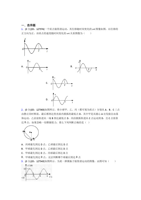 (常考题)人教版高中物理选修一第二章《机械振动》测试(有答案解析)(2)