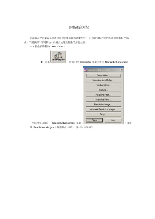 ERDAS影像融合操作流程