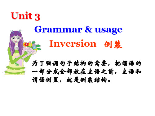 牛津模块8Unit3Grammar倒装分析解析