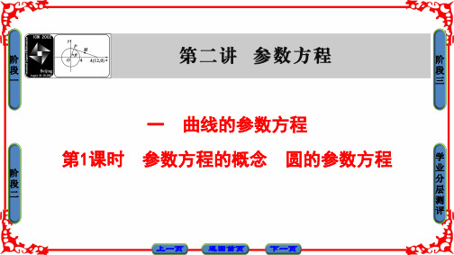 参数方程的概念 圆的参数方程ppt课件