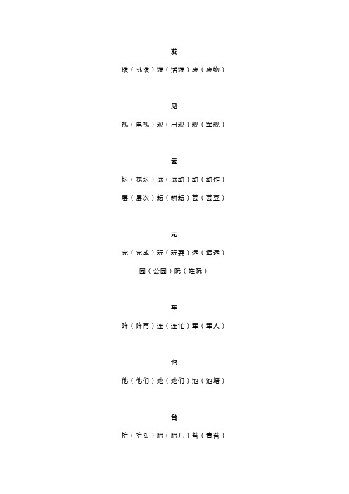 【二年级语文】加偏旁组新字