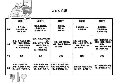 3-6岁食谱