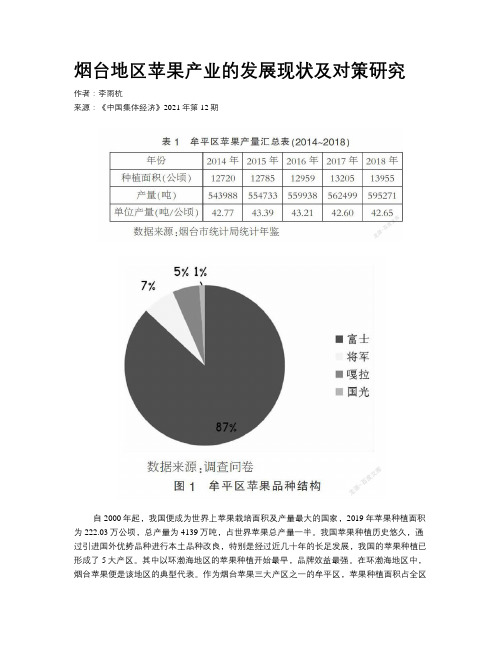 烟台地区苹果产业的发展现状及对策研究