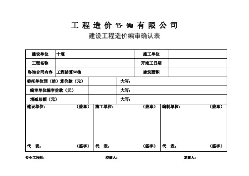 审计确认表