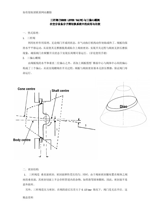 三杆阀与三偏心阀比较讲解学习