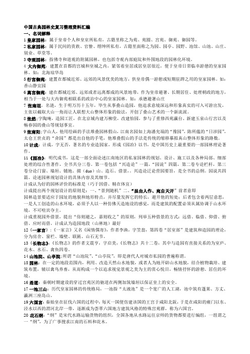 中国古典园林史复习资料