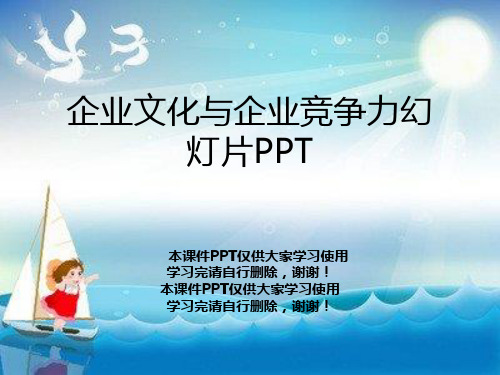 企业文化与企业竞争力幻灯片PPT