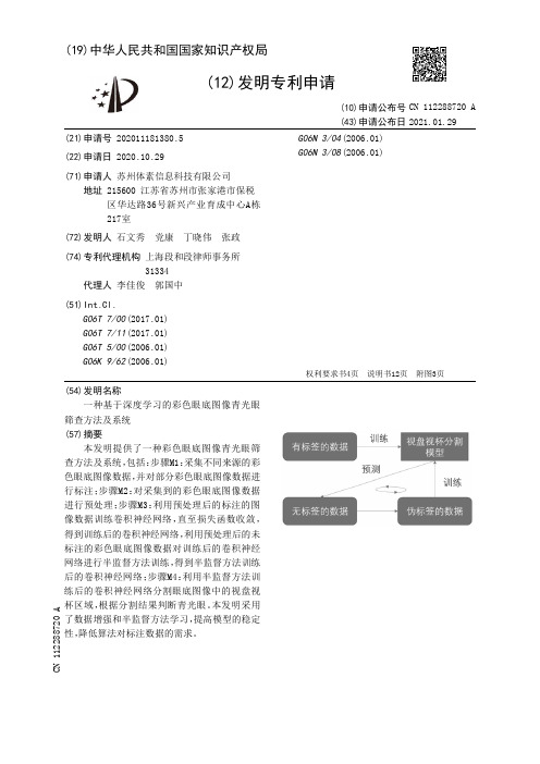 一种基于深度学习的彩色眼底图像青光眼筛查方法及系统[发明专利]