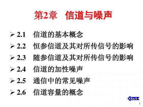 第2章 信道和噪声-PPT精品文档