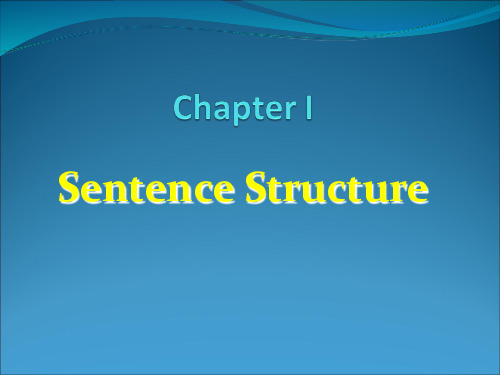 1.sentence structure