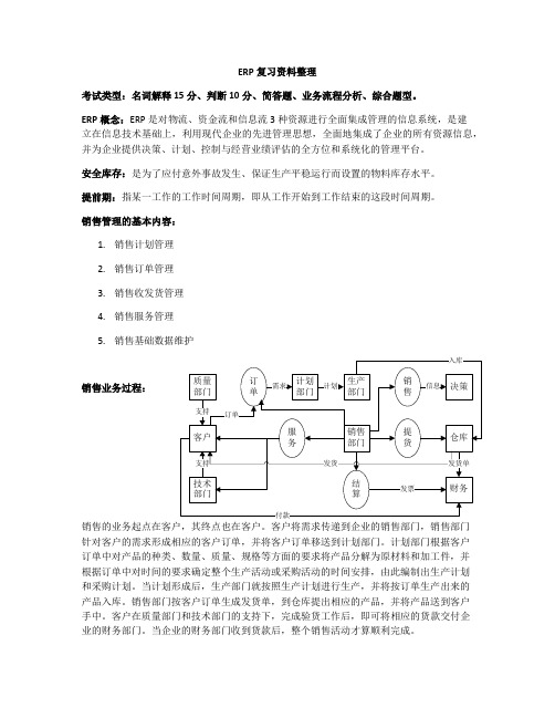 ERP期末 资料(整理重点)