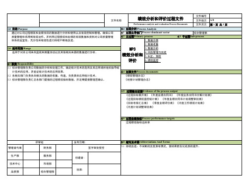 IATF16949绩效分析和评价过程程序文件