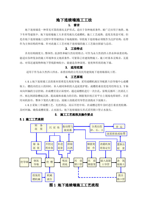 6、地下连续墙施工工法