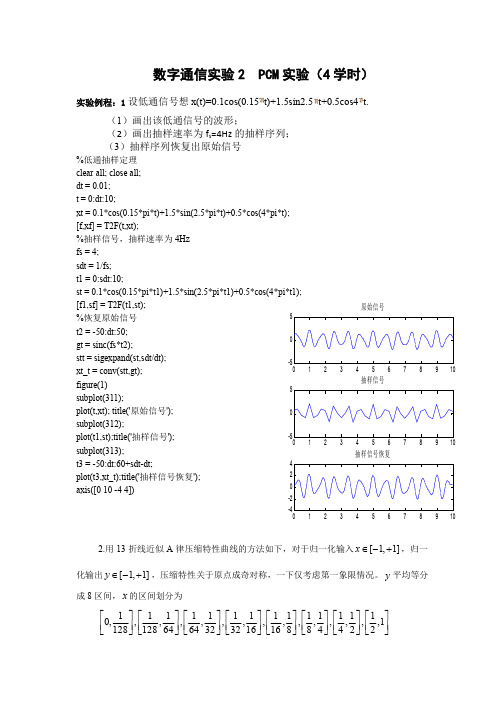 数字通信实验报告2