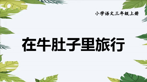 统编版三年级语文上册10《在牛肚子里旅行》课件(共30张PPT)