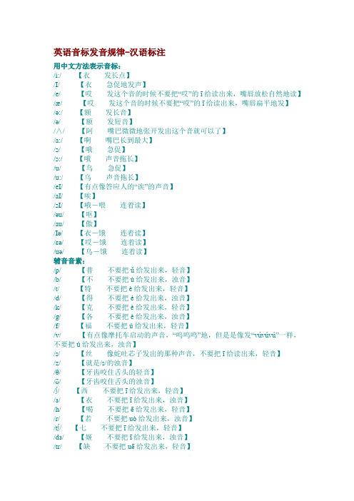 英语音标发音规律