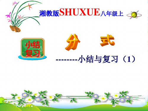 湘教版八年级数学上册《分式小结与复习(一)》课件