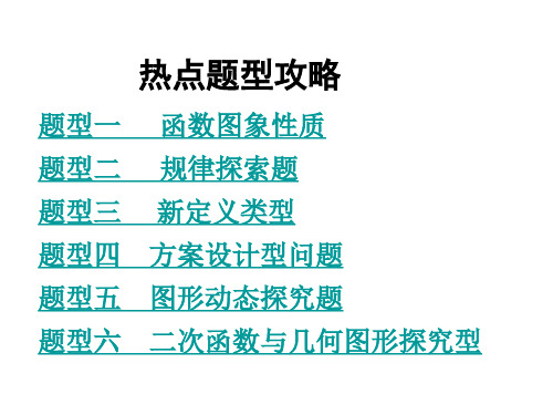 中考数学热点题型攻略(共6种题型)