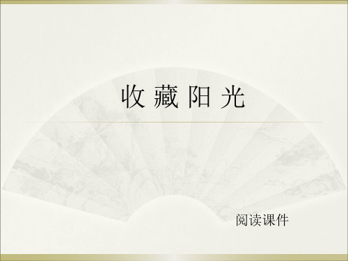 西师大版六年级上册语文阅读《22.收藏阳光》课件