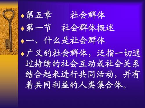 中国人民大学社会学课件5第五章 社会群体