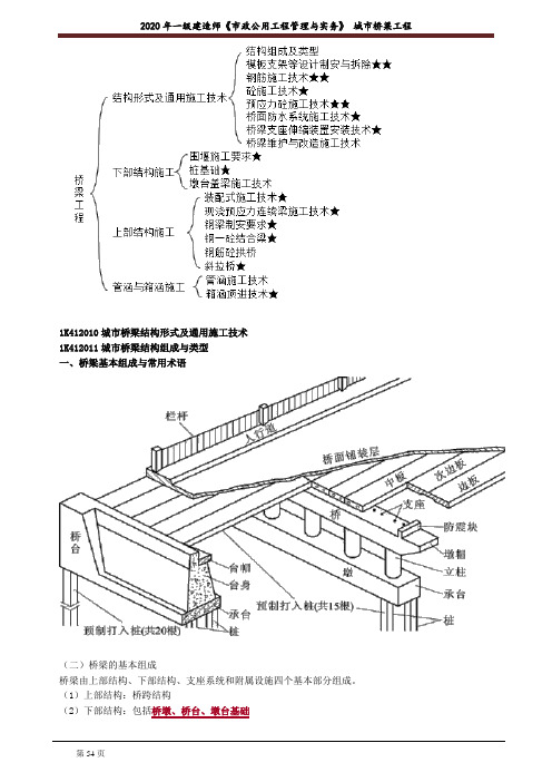 一建【市政】建工讲义：城市桥梁工程(一)1201